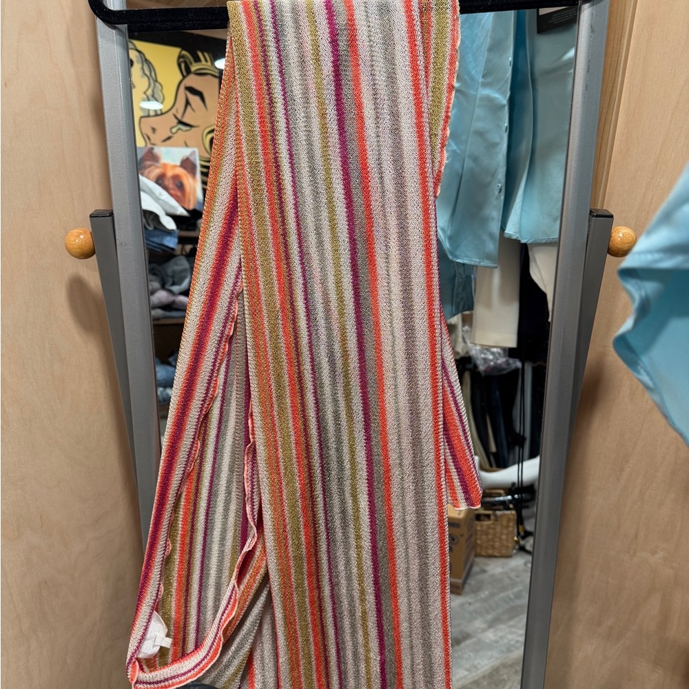 Alexis Multicolor Striped Knit Dress - Pink, Orange, Green, Cream